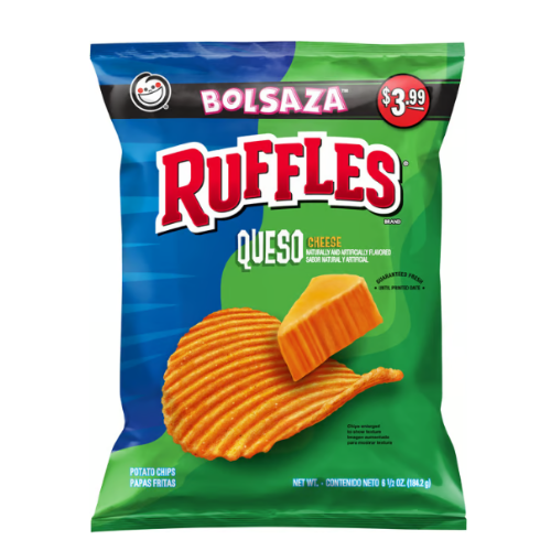 Ruffles Bolsaza Queso Cheese Flavored Potato Chips